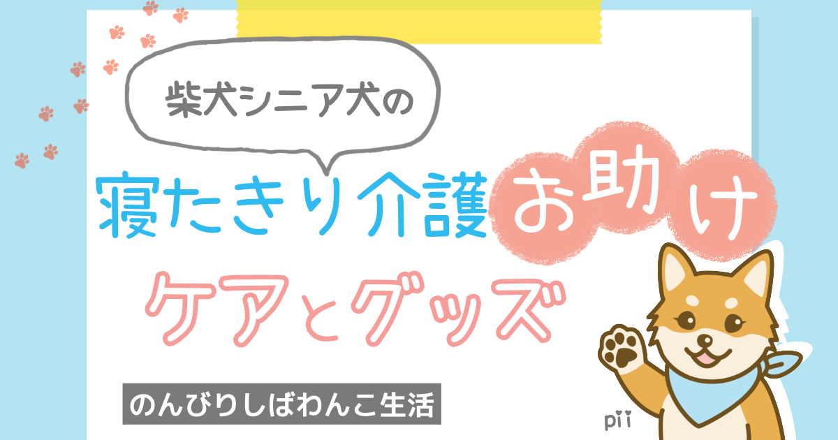 柴犬シニア犬の寝たきり介護で困ったこと助けになるケアとグッズ紹介