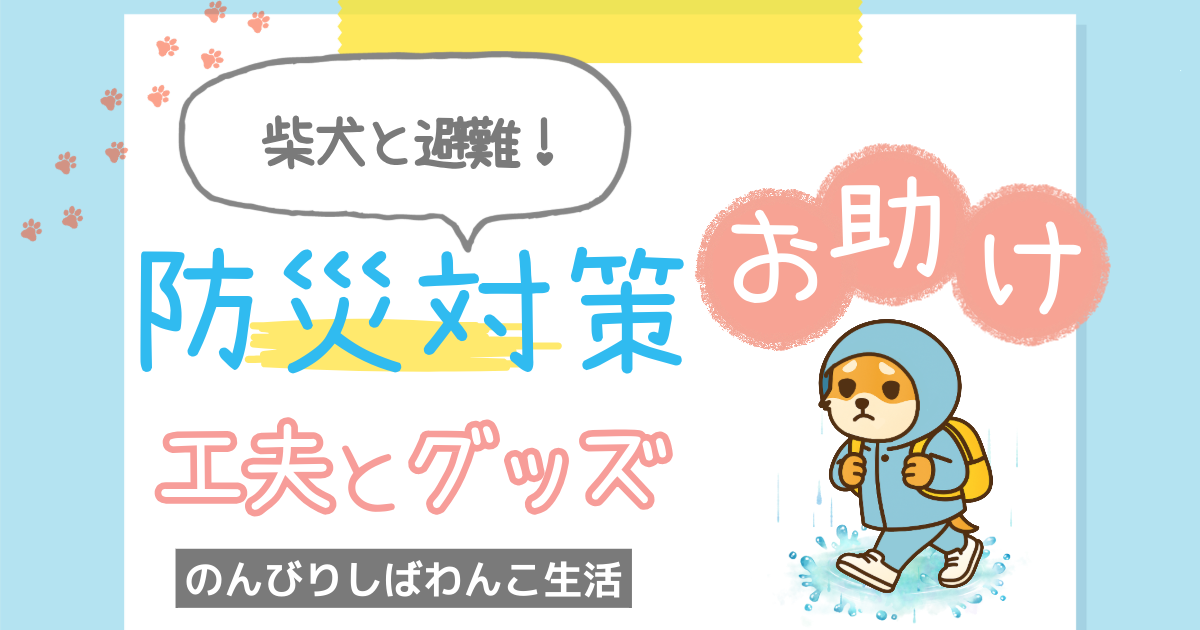 4. 「うちの子を守る」柴犬と考える防災対策｜必要な準備とグッズ紹介